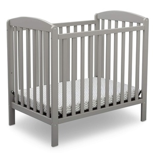 image:imageDelta Children Emery Mini Convertible Baby Crib with 275inch Mattress Grey