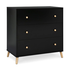 image:imageDelta Children Essex 3 Drawer Dresser with Interlocking Drawers Bianca WhiteNaturalEbonyNatural