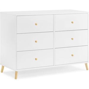 image:imageDelta Children Essex 6 Drawer Dresser BlackNaturalBianca WhiteNatural
