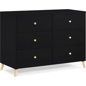 image:imageDelta Children Essex 6 Drawer Dresser BlackNaturalBlackNatural