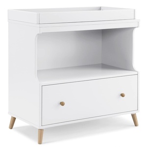image:imageDelta Children Essex Convertible Changing Table with Drawer EbonyNaturalBianca WhiteNatural