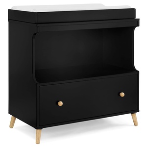 image:imageDelta Children Essex Convertible Changing Table with Drawer EbonyNaturalEbonyNatural