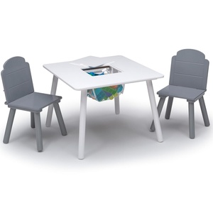 image:imageDelta Children Finn Table and Chair Set with Storage WhiteGrey