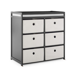 image:imageDelta Children Hayes Changing Table and Dresser for Bedroom with 6 Fabric Drawers Charcoal GreyFlaxCharcoal GreyFlax