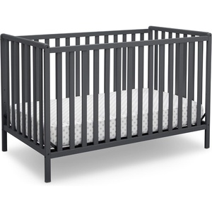 image:imageDelta Children Heartland 4in1 Convertible Crib  Greenguard Gold Certified Bianca WhiteCharcoal Grey
