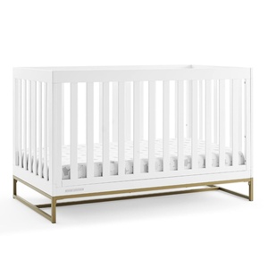image:imageDelta Children Jade 4in1 Convertible Crib  Greenguard Gold Certified Bianca WhiteBronzeBianca WhiteBronze