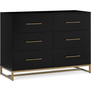 image:imageDelta Children Jade 6 Drawer Dresser with Interlock Drawer System Black EbonyMelted BronzeBlack EbonyMelted Bronze