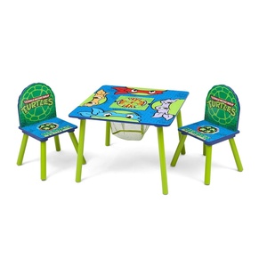 image:imageDelta Children Kids Table and Chair Set With Storage 2 Chairs Included  Ideal for Arts amp Crafts Snack Time Homeschooling Homework amp More Ninja Turtles