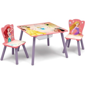 image:imageDelta Children Kids Table and Chair Set with Storage 2 Chairs Included  Ideal for Arts amp Crafts Snack Time Homeschooling Homework amp More Disney PrincessDisney Princess