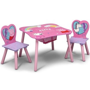 image:imageDelta Children Kids Table and Chair Set with Storage 2 Chairs Included  Ideal for Arts amp Crafts Snack Time Homeschooling Homework amp More Peppa PigPeppa Pig Unicorn