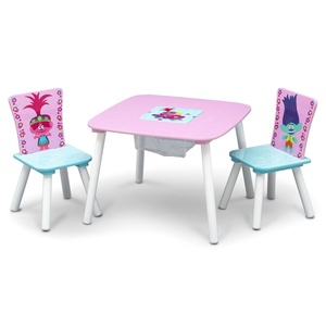 image:imageDelta Children Kids Table and Chair Set with Storage 2 Chairs Included  Ideal for Arts amp Crafts Snack Time Homeschooling Homework amp More Peppa PigTrolls World Tour