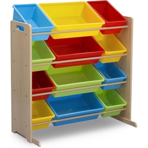 image:imageDelta Children Kids Toy Storage Organizer with 12 Plastic Bins  Greenguard Gold Certified NaturalPrimaryNaturalPrimary