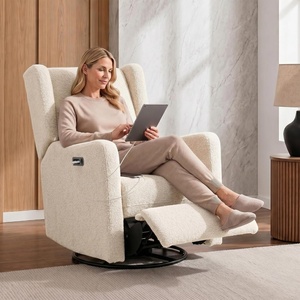 image:imageDelta Children Mercer Electronic Power Recliner and Swivel Glider with USB Port in LiveSmart Performance Fabric  Water Repellent amp Stain Resistant PearlShell
