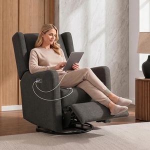 image:imageDelta Children Mercer Electronic Power Recliner and Swivel Glider with USB Port in LiveSmart Performance Fabric  Water Repellent amp Stain Resistant PearlDark Grey
