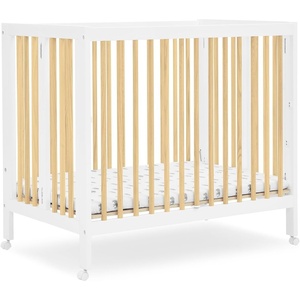 image:imageDelta Children Mia Portable Folding Mini Crib with 15Inch Mattress  Greenguard Gold Certified Bianca WhiteNaturalBianca WhiteNatural