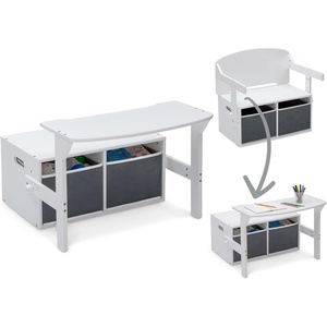 image:imageDelta Children MySize Kids Convertible Activity Bench  Greenguard Gold Certified Bianca WhiteBianca White