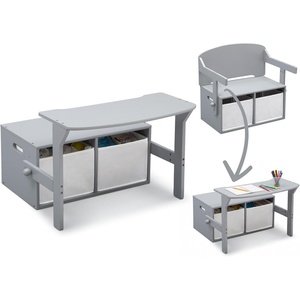 image:imageDelta Children MySize Kids Convertible Activity Bench  Greenguard Gold Certified Bianca WhiteGrey