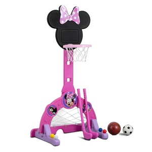 image:imageDelta Children PAW Patrol 4in1 Sports Center  Adjustable Easy Score Basketball Hoop SoccerHockey Net and Golf Game BlueMinnie Mouse
