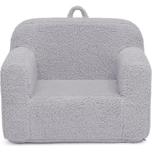 image:imageDelta Children Personalized Sherpa Cozee Chair  Customize with Name  Foam Kids Chair for Ages 18 Months and Up Hot PinkGrey