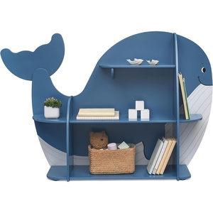 image:imageDelta Children Rainbow Bookcase  Greenguard Gold Certified Kids Bookshelf and Toy Storage Montessori Bookcase for Playroom Nursery and Classroom Colorful Kids Book Shelf Natural FinishWhale