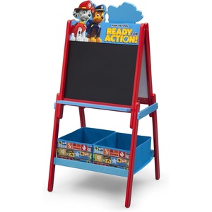 image:imageDelta Children Wooden DoubleSided Easel with Storage  Greenguard Gold Certified Disney Mickey MouseNick Jr PAW Patrol