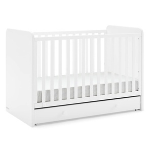 image:imageGAP babyGap Graham 4in1 Convertible Crib with Storage Drawer  Greenguard Gold Certified Bianca White