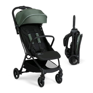 image:imageJeep Altitude Compact Travel Stroller by Delta Children Greenguard Gold Easy One Hand Fold Lightweight Extendable Canopy with PeekaBoo Window Reclining Seat 4 Wheel Suspension TanOlive Green