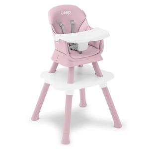 image:imageJeep Milestone 6in1 High Chair by Delta Children  High Chair Converts to Stool Booster Seat Toddler Chair Activity Table and Desk and Chair Sage GreenLight Pink