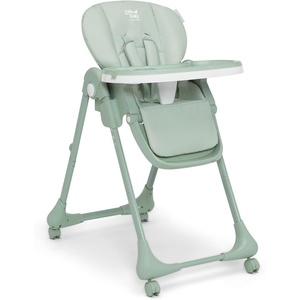 image:imageLittle Folks by Delta Children 2in1 SlimFold High Chair for Babies and Toddlers BlackSage Green