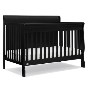 image:imageSimmons Kids Carter 6in1 Convertible Crib  Greenguard Gold Certified Bianca WhiteBlack Ebony