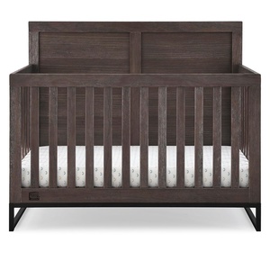 image:imageSimmons Kids Foundry 6in1 Convertible Baby Crib Rustic Grey with Matte Black