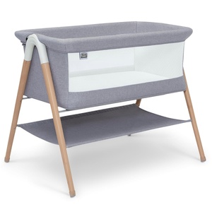 image:imageSimmons Kids Koi by The Bed Bassinet with Breathable Mesh and Natural Beechwood Legs Dove Grey