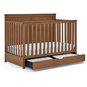 image:imageSimmons Kids Logan 6in1 Convertible Crib with Underdrawer  Greenguard Gold Certified ChestnutChestnut