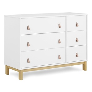 image:imagebabyGap Legacy 6 Drawer Dresser with Leather Pulls and Interlocking Drawers by Delta Children  Greenguard Gold Certified Sage Green wNaturalBianca WhiteNatural