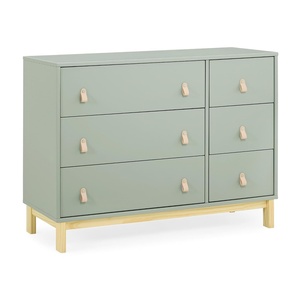 image:imagebabyGap Legacy 6 Drawer Dresser with Leather Pulls and Interlocking Drawers by Delta Children  Greenguard Gold Certified Sage Green wNaturalSage Green WNatural