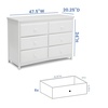 image:imageDelta Children Emerson 6 Drawer Dresser Greenguard Gold Certified Bianca White