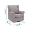 image:imageDelta Children Reston Nursery Glider Swivel Rocker Chair French GreyFrench Grey
