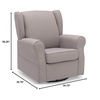 image:imageDelta Children Reston Nursery Glider Swivel Rocker Chair French GreyFrench Grey