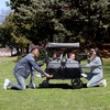 image:imageJeep Aries Stroller Wagon by Delta Children Premium Wagon for 2 Kids with Convertible Seats Adjustable PushPull Handles Removable Canopy amp Flat Fold  Greenguard Gold Certified BlackGreenGrey