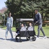 image:imageJeep Aries Stroller Wagon by Delta Children Premium Wagon for 2 Kids with Convertible Seats Adjustable PushPull Handles Removable Canopy amp Flat Fold  Greenguard Gold Certified BlackGreenGrey