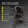 image:imageJeep Hydro Sport Plus Jogger by Delta Children Includes Car Seat Adapter Black Neoprene Leather