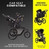 image:imageJeep Hydro Sport Plus Jogger by Delta Children Includes Car Seat Adapter Black Neoprene Leather