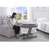 image:imageSimmons Kids Oval City Sleeper Bedside Bassinet  Adjustable Height Portable Crib with Wheels amp Airflow Mesh Grey Tweed