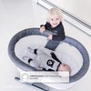 image:imageSimmons Kids Oval City Sleeper Bedside Bassinet  Adjustable Height Portable Crib with Wheels amp Airflow Mesh Grey Tweed