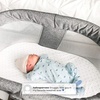 image:imageSimmons Kids Oval City Sleeper Bedside Bassinet  Adjustable Height Portable Crib with Wheels amp Airflow Mesh Grey Tweed