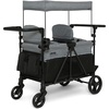 image:imageJeep Aries Stroller Wagon by Delta Children Premium Wagon for 2 Kids with Convertible Seats Adjustable PushPull Handles Removable Canopy amp Flat Fold  Greenguard Gold Certified BlackGreenGrey