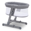 image:imageSimmons Kids Oval City Sleeper Bedside Bassinet  Adjustable Height Portable Crib with Wheels amp Airflow Mesh Grey Tweed