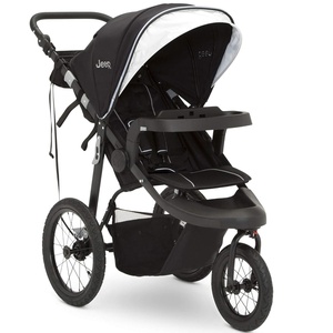 image:imageJeep Hydro Sport Plus Jogger by Delta Children Includes Car Seat Adapter Black Neoprene Leather