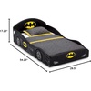 image:imageDelta Children  Batman Batmobile Deluxe Car Plastic Sleep and Play Toddler Bed with Attached GuardrailsToddler Bed with Mattress
