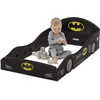 image:imageDelta Children  Batman Batmobile Deluxe Car Plastic Sleep and Play Toddler Bed with Attached GuardrailsToddler Bed without Mattress